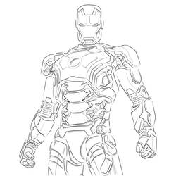 Раскраска: Железный Человек (Супер герой) #80696 - Бесплатные раскраски для печати