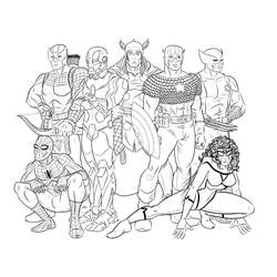 Раскраска: Marvel Superhero (Супер герой) #80078 - Бесплатные раскраски для печати