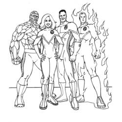 Раскраска: Мистер Фантастик (Супер герой) #84753 - Бесплатные раскраски для печати