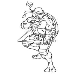 Раскраска: Черепашки ниндзя (Супер герой) #75363 - Бесплатные раскраски для печати