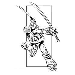 Раскраска: Черепашки ниндзя (Супер герой) #75386 - Бесплатные раскраски для печати