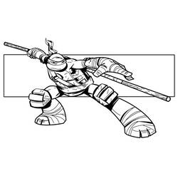 Раскраска: Черепашки ниндзя (Супер герой) #75393 - Бесплатные раскраски для печати