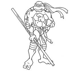 Раскраска: Черепашки ниндзя (Супер герой) #75456 - Бесплатные раскраски для печати