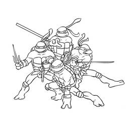 Раскраска: Черепашки ниндзя (Супер герой) #75612 - Бесплатные раскраски для печати