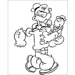 Раскраска: Popeye (Супер герой) #84711 - Бесплатные раскраски для печати