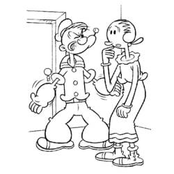 Раскраска: Popeye (Супер герой) #84714 - Бесплатные раскраски для печати