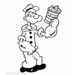 Раскраски: Popeye - Бесплатные раскраски для печати