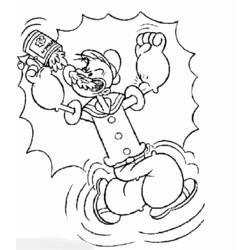 Раскраска: Popeye (Супер герой) #84730 - Бесплатные раскраски для печати