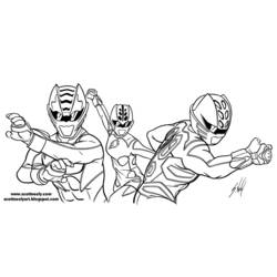 Раскраска: Могучие Рейнджеры (Супер герой) #49998 - Бесплатные раскраски для печати