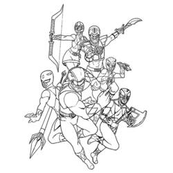 Раскраска: Могучие Рейнджеры (Супер герой) #50047 - Бесплатные раскраски для печати