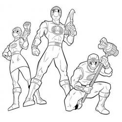 Раскраска: Могучие Рейнджеры (Супер герой) #50075 - Бесплатные раскраски для печати