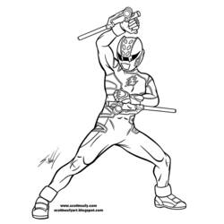 Раскраска: Могучие Рейнджеры (Супер герой) #50080 - Бесплатные раскраски для печати