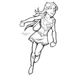 Раскраска: Supergirl (Супер герой) #83924 - Бесплатные раскраски для печати