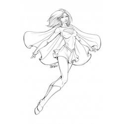 Раскраска: Supergirl (Супер герой) #83929 - Бесплатные раскраски для печати