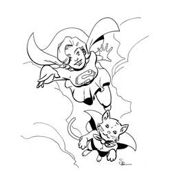 Раскраска: Supergirl (Супер герой) #83930 - Бесплатные раскраски для печати