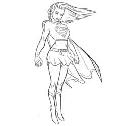 Раскраски: Supergirl - Бесплатные раскраски для печати