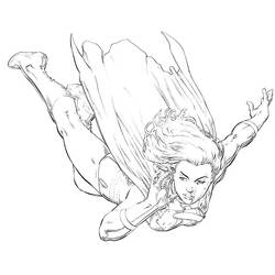Раскраска: Supergirl (Супер герой) #83935 - Бесплатные раскраски для печати