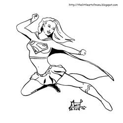 Раскраска: Supergirl (Супер герой) #83944 - Бесплатные раскраски для печати