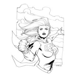 Раскраска: Supergirl (Супер герой) #83946 - Бесплатные раскраски для печати