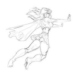 Раскраска: Supergirl (Супер герой) #83953 - Бесплатные раскраски для печати