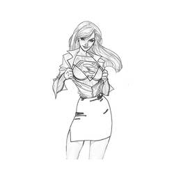 Раскраска: Supergirl (Супер герой) #83955 - Бесплатные раскраски для печати