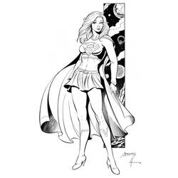 Раскраска: Supergirl (Супер герой) #83961 - Бесплатные раскраски для печати