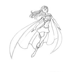 Раскраска: Supergirl (Супер герой) #83972 - Бесплатные раскраски для печати