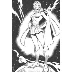 Раскраска: Supergirl (Супер герой) #84000 - Бесплатные раскраски для печати
