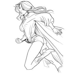 Раскраска: Supergirl (Супер герой) #84053 - Бесплатные раскраски для печати