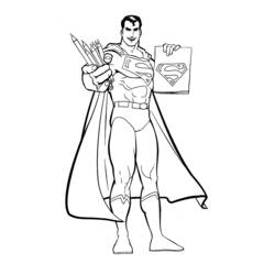 Раскраска: сверхчеловек (Супер герой) #83618 - Бесплатные раскраски для печати