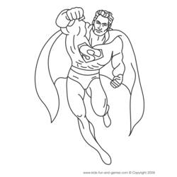Раскраска: сверхчеловек (Супер герой) #83707 - Бесплатные раскраски для печати