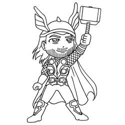 Раскраска: Thor (Супер герой) #75757 - Бесплатные раскраски для печати