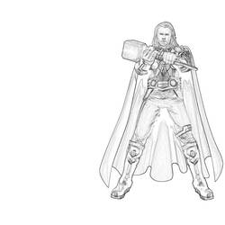 Раскраска: Thor (Супер герой) #75759 - Бесплатные раскраски для печати
