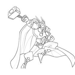 Раскраска: Thor (Супер герой) #75764 - Бесплатные раскраски для печати