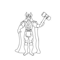Раскраска: Thor (Супер герой) #75765 - Бесплатные раскраски для печати