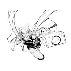 Раскраска: Thor (Супер герой) #75766 - Бесплатные раскраски для печати