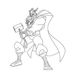 Раскраска: Thor (Супер герой) #75773 - Бесплатные раскраски для печати