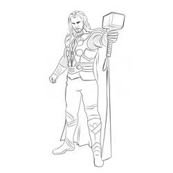 Раскраска: Thor (Супер герой) #75778 - Бесплатные раскраски для печати