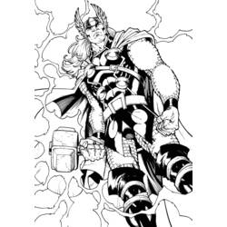 Раскраска: Thor (Супер герой) #75807 - Бесплатные раскраски для печати