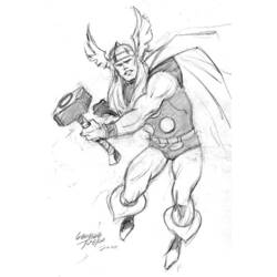 Раскраска: Thor (Супер герой) #75810 - Бесплатные раскраски для печати