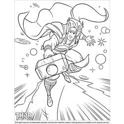 Раскраска: Thor (Супер герой) #75811 - Бесплатные раскраски для печати