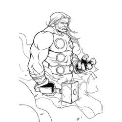 Раскраска: Thor (Супер герой) #75815 - Бесплатные раскраски для печати