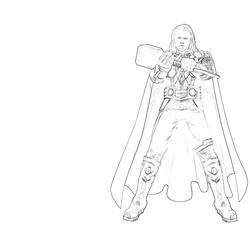 Раскраска: Thor (Супер герой) #75825 - Бесплатные раскраски для печати