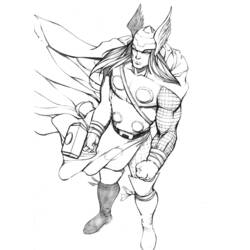 Раскраска: Thor (Супер герой) #75827 - Бесплатные раскраски для печати