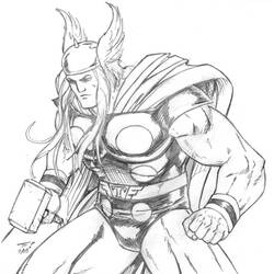 Раскраска: Thor (Супер герой) #75839 - Бесплатные раскраски для печати