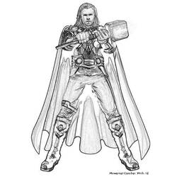 Раскраска: Thor (Супер герой) #75840 - Бесплатные раскраски для печати