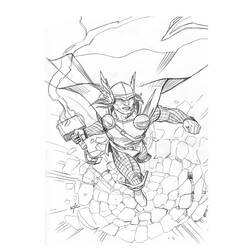 Раскраска: Thor (Супер герой) #75855 - Бесплатные раскраски для печати