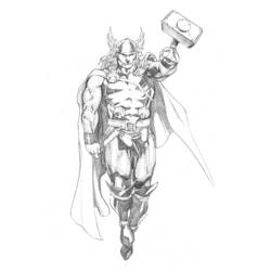 Раскраска: Thor (Супер герой) #75858 - Бесплатные раскраски для печати
