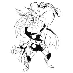 Раскраска: Thor (Супер герой) #75861 - Бесплатные раскраски для печати