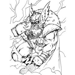 Раскраска: Thor (Супер герой) #75871 - Бесплатные раскраски для печати